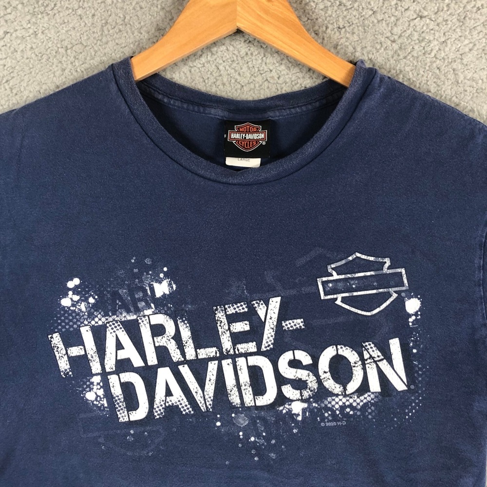 Harley-Davidson Mens Whiskey Row Prescott Arizona Graphic T-Shirt Navy Large - Picture 3 of 7